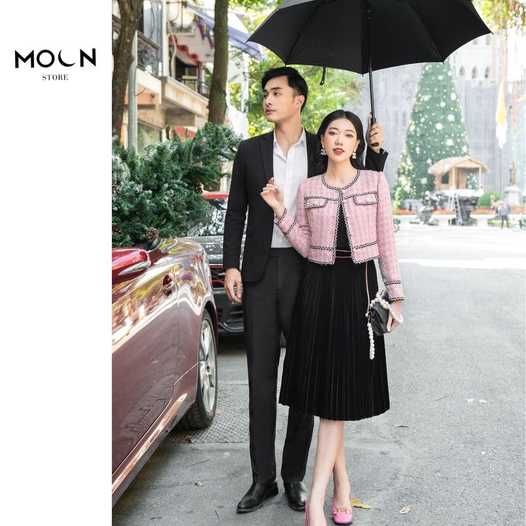 Chân Váy Nhung Xếp Ly Tinh Tế Với Chất Liệu Nhung Cao Cấp Không Nhăn Không Mất Form Khi Giặt MCV333 MOON STORE