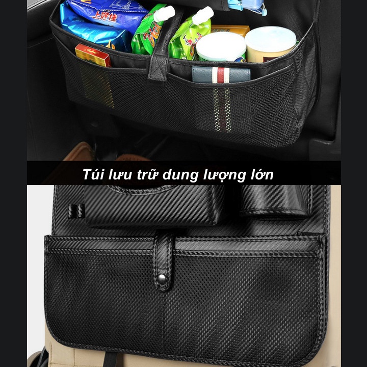Túi Đựng Đồ Treo Sau Ghế Ô Tô Carbon Leather