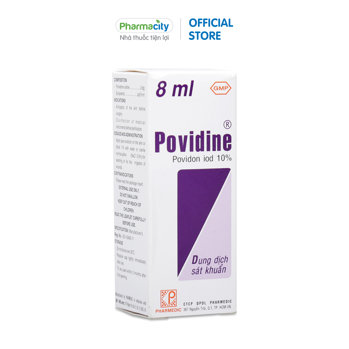 Dung dịch sát khuẩn vết thương Povidine Povidon Iod 10