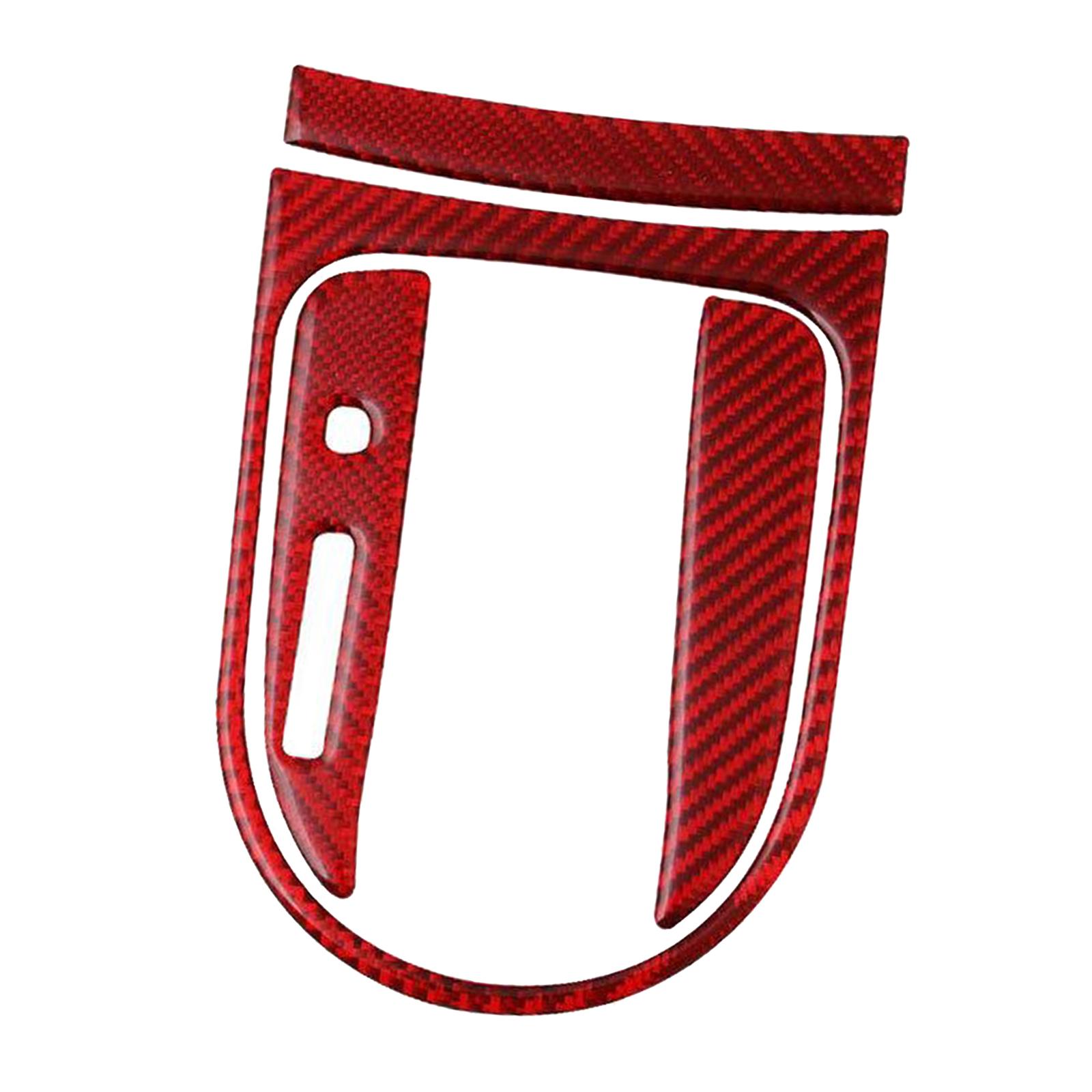 3pcs/set Carbon Fiber Car Gear Shift Frame Cover Trim Stickers for Ford Mustang