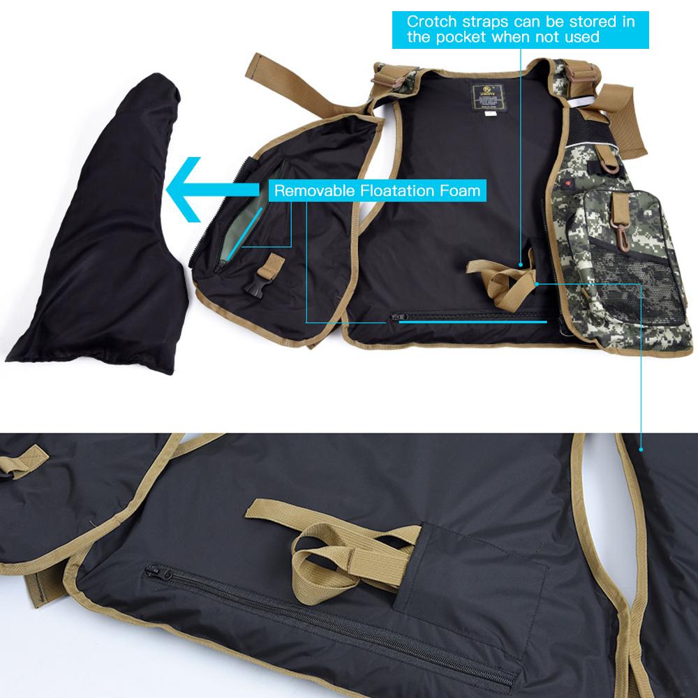 Áo khoác câu cá với nhiều túi và vòng đính kèm tiện lợi cho hoạt động ngoài trời