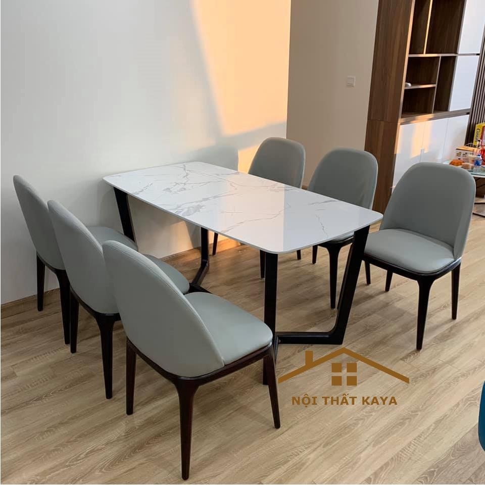 Bộ Bàn Ăn 6 Ghế Mặt Đá Nhập Khẩu Doxa BAK – 08