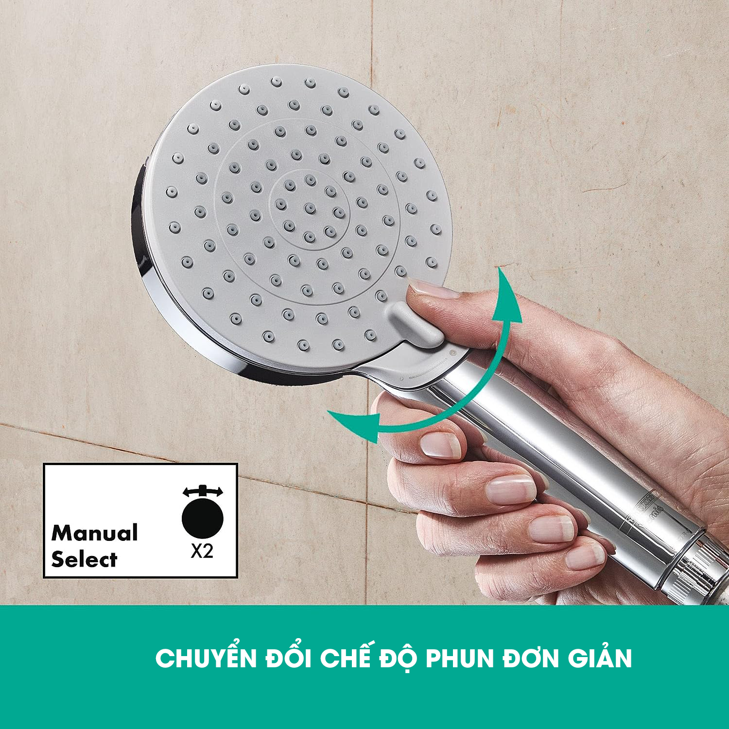 Tay sen kèm thanh trượt hansgrohe Vernis Blend 101 26275