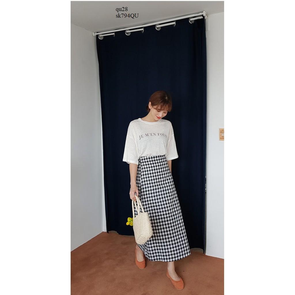 SK709 CHÂN VÁY MAXI KẺ
