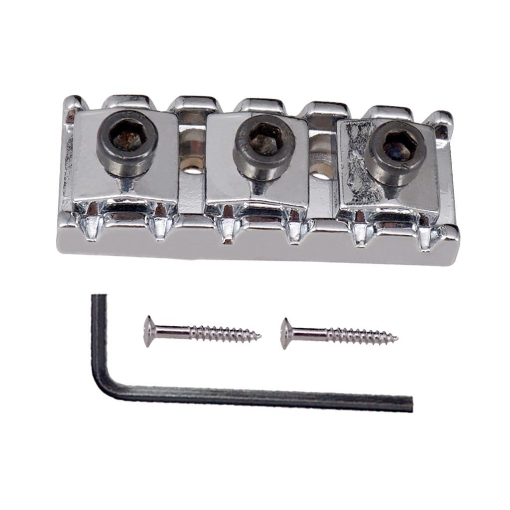 2x Guitar String Nut W/Wrench Screws Set For Electric Guitar Bridge 43mm