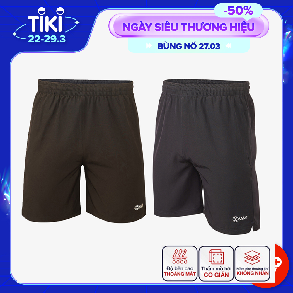 Set 2 quần đùi nam, quần Short Gió nam thể thao Basic trẻ trung năng động, thoáng mát co giãn 4 chiều MRM Manlywear