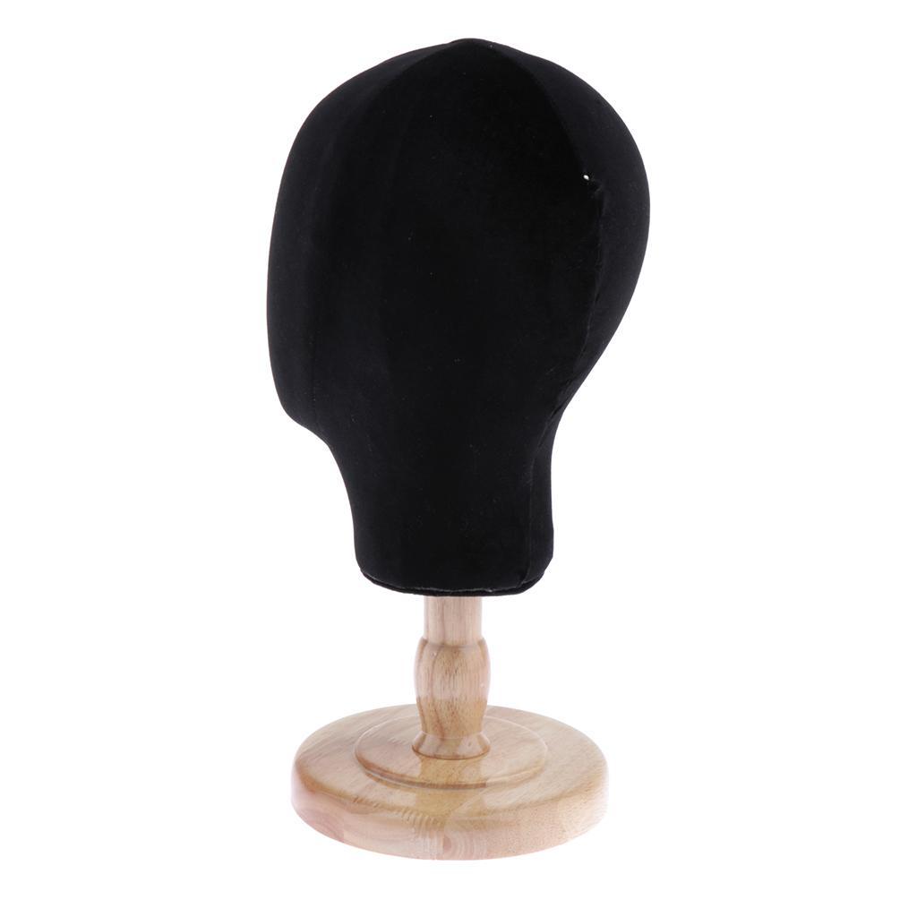 Mannequin Head Wig Holder Display Stand Salon Styling Hat/ Rack Black
