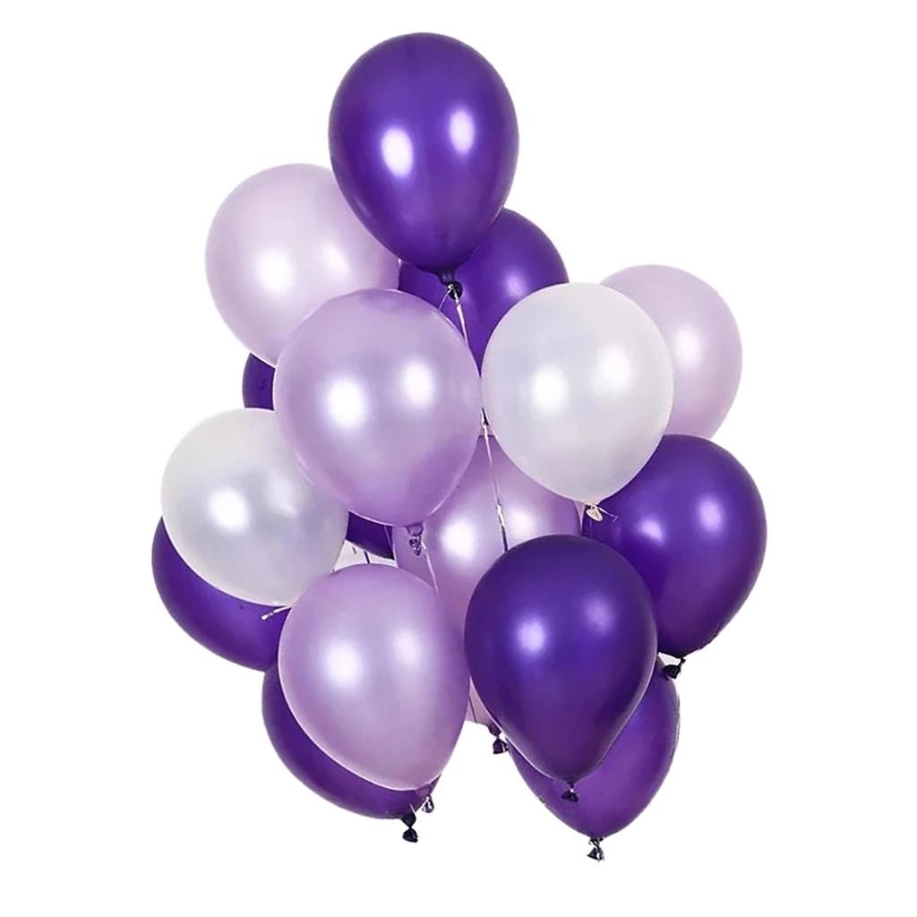2X 30 Pieces Latex Balloons Wedding Birthday Party Decor 12 Inch Purple