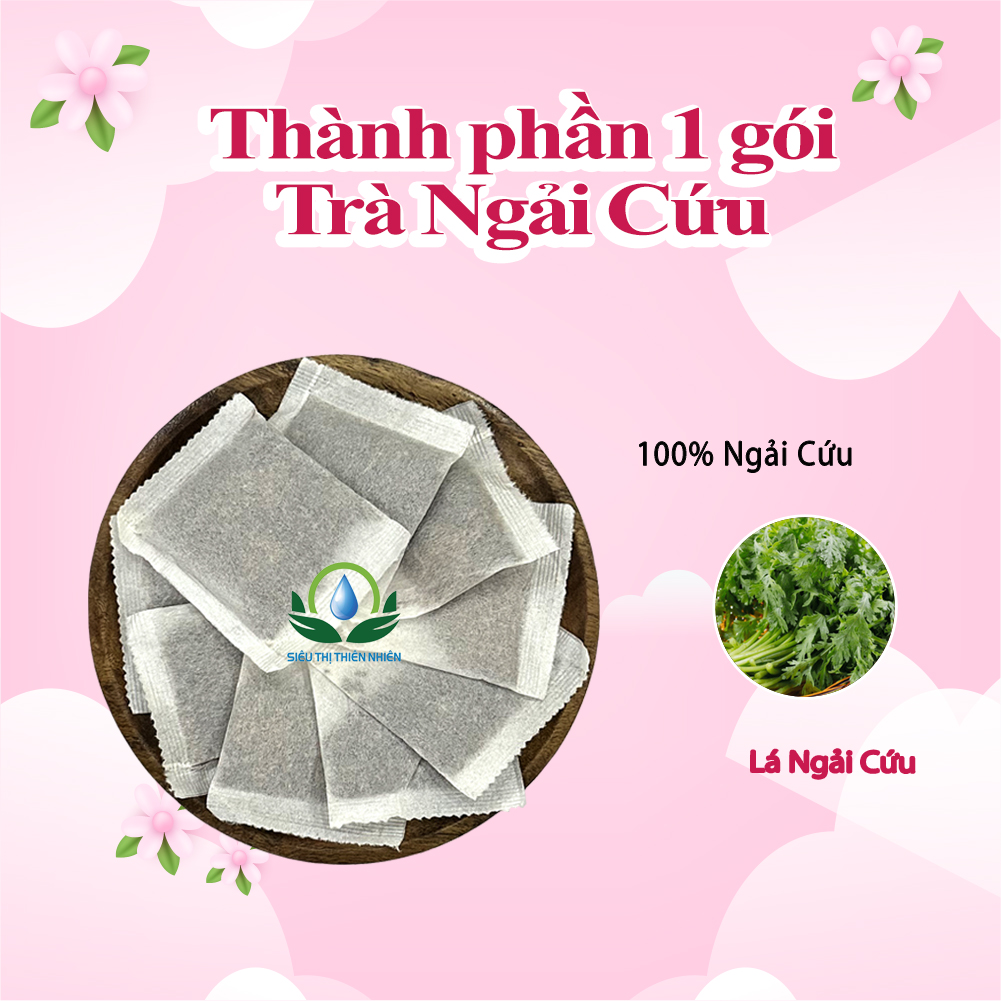 Trà Ngải Cứu Hộp 30 Gói Túi Lọc Của Siêu Thị Thiên Nhiên Giúp Giảm Chướng Bụng, Đầy Hơi