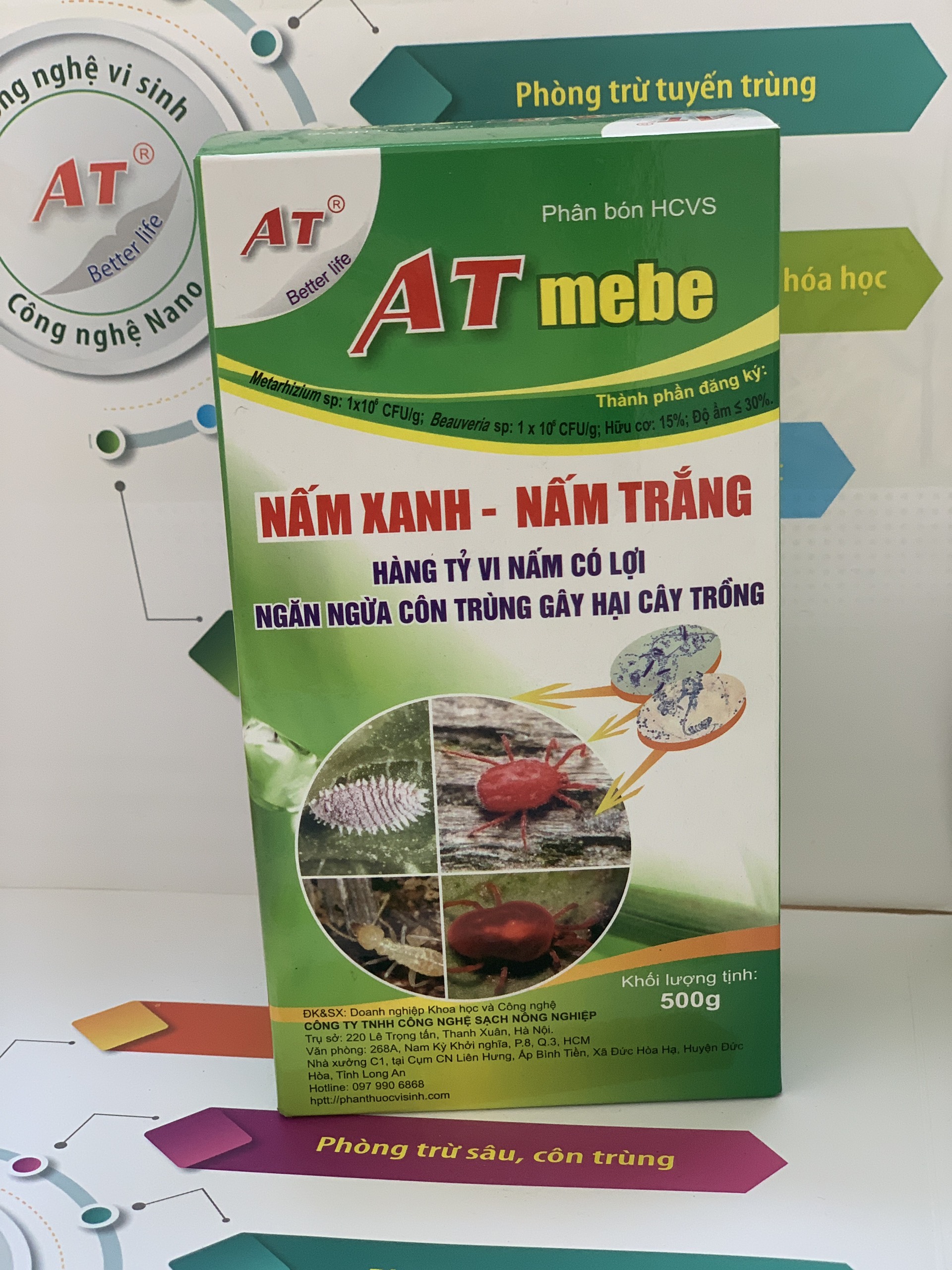 Chế Phẩm Tiêu Diệt Sâu Sinh Học AT Mebe Đậm Đặc 1kg Diệt Trừ Sâu Hại, Rầy Phấn Trắng, Rệp, Bọ Trĩ, Sâu Đục Thân, Bọ Xít