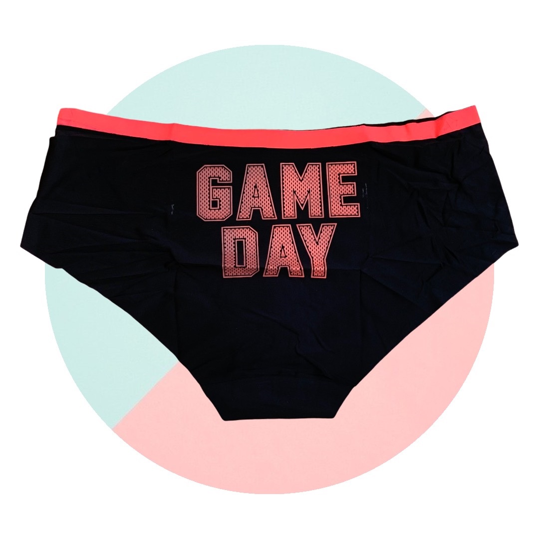 Combo 5 Quần Lót Nữ Su Trơn In Chữ “Game Day” | Size L–XL