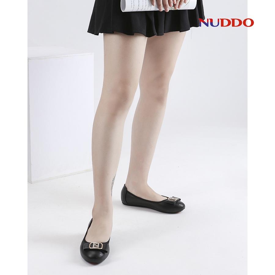 Giày búp bê nữ bệt cao cấp NUDDO da mềm siêu êm mũi tròn phong cách thời trang công sở NUBE6