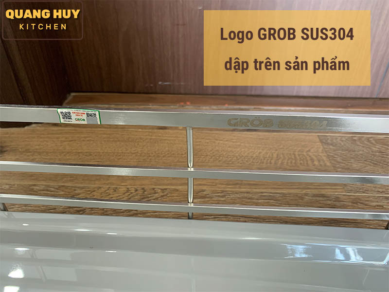 Giá xoong nồi inox 304 nan dẹt cho tủ bếp bảo hành vĩnh viễn han gỉ