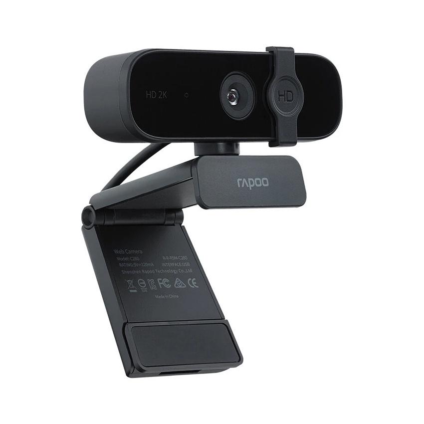 Webcam Rapoo C280 UHD 1440p học online, livestream, - Hàng Chính Hãng