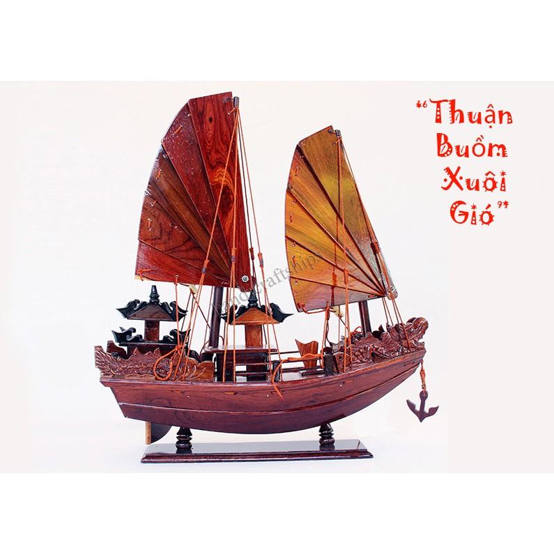 Thuyền gỗ Thuận Buồm Xuôi Gió Hạ Long 40cm gỗ cẩm