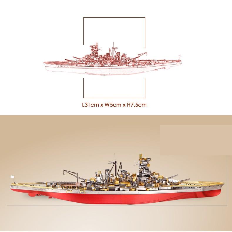 Mô hình lắp ghép kim loại 3d KONGOU BATTLESHIP