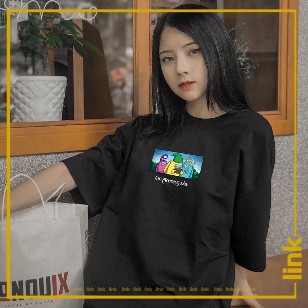 Áo LIE AMONG US tay lỡ dáng rộng unisex