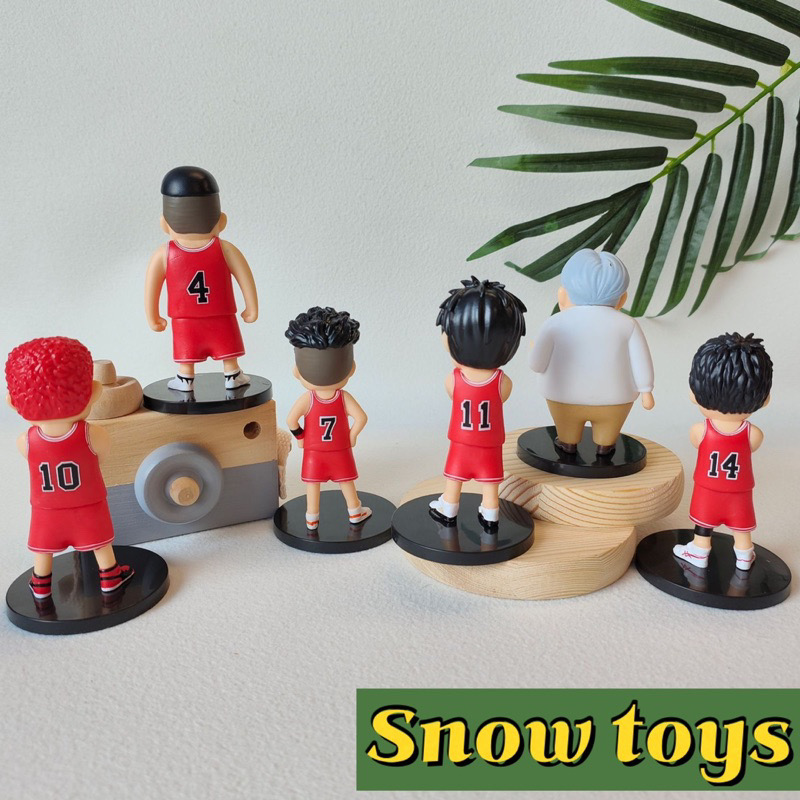Mô hình Slam Dunk Set bóng rổ Hanamichi Rukawa Ryota Mitsui Akagi Takenori Sawakita Maki Mitsuyoshi Anzai Shohoku
