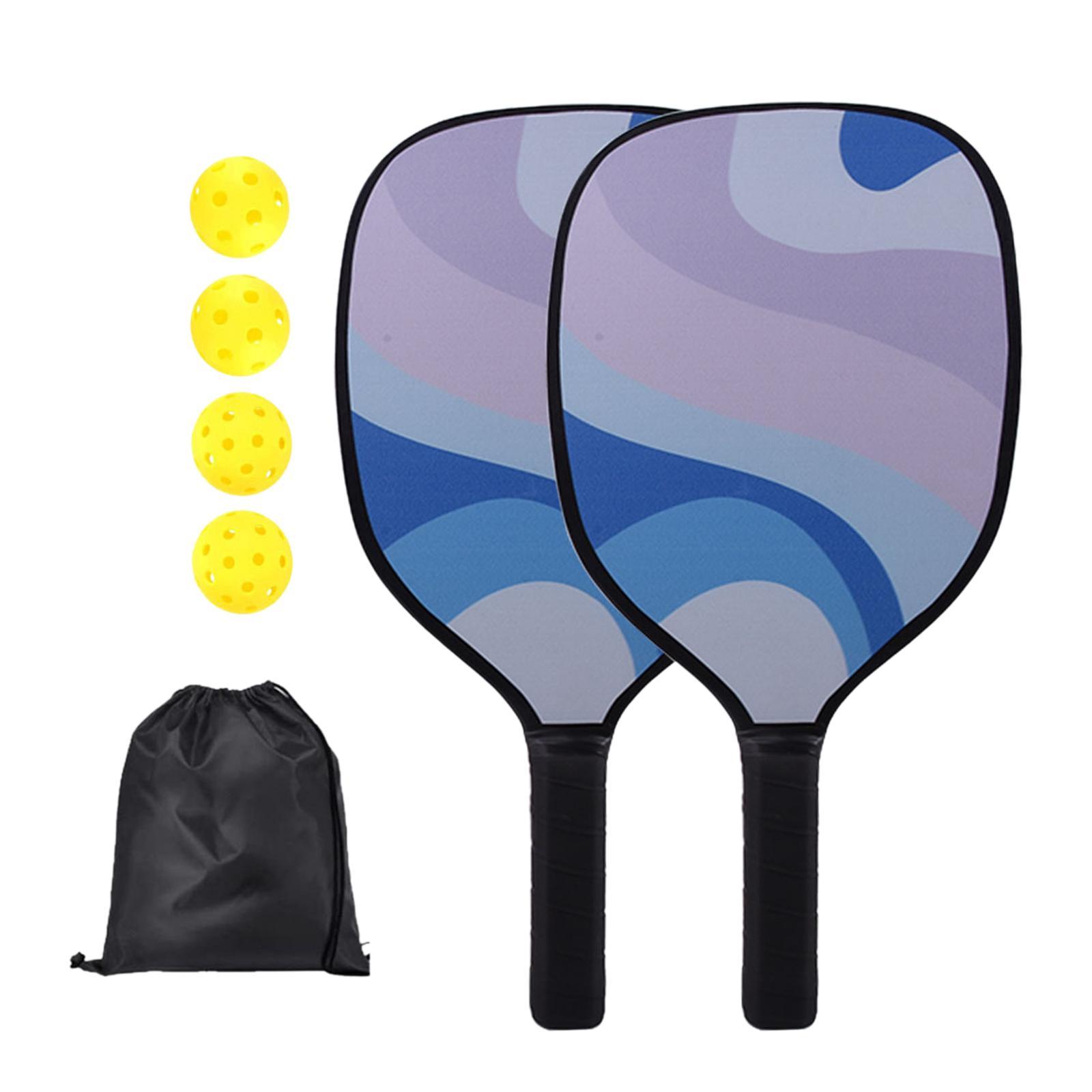 2x Pickleball Paddles Set with 4 Balls and Bag for Men Women Indoor Outdoor