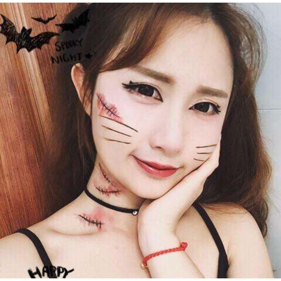 Hình xăm dán chủ đề halloween 10x6cm