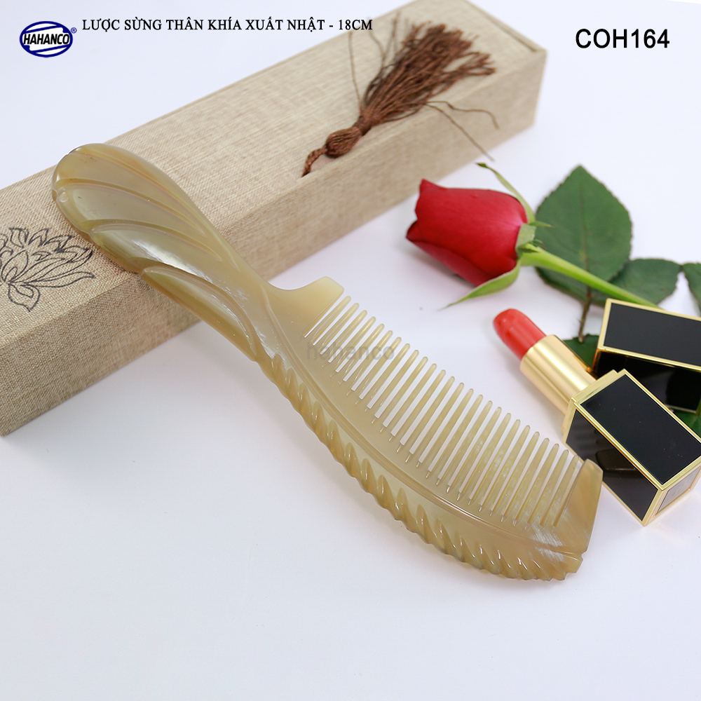 Lược chuôi khía đẹp hoàn hảo vừa tay️ COH164 - Lược sừng xuất khẩu Nhật Bản - Chăm sóc tóc