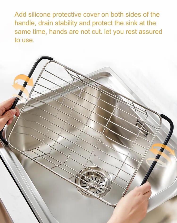Chậu rửa bát 1 hố Valenza 6845 inox 304 nano xám dày 3li kèm khay inox, bộ xả to ngăn mùi, rổ inox lỗ-Hàng đẹp