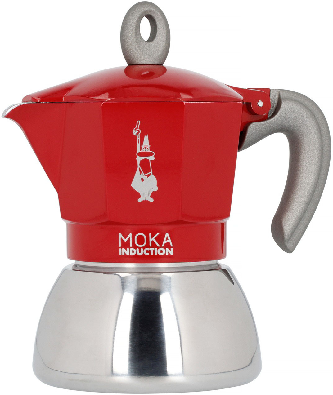 ẤM PHA CÀ PHÊ BIALETTI MOKA INDUCTION 4 LY – MÀU ĐỎ – MẪU MỚI