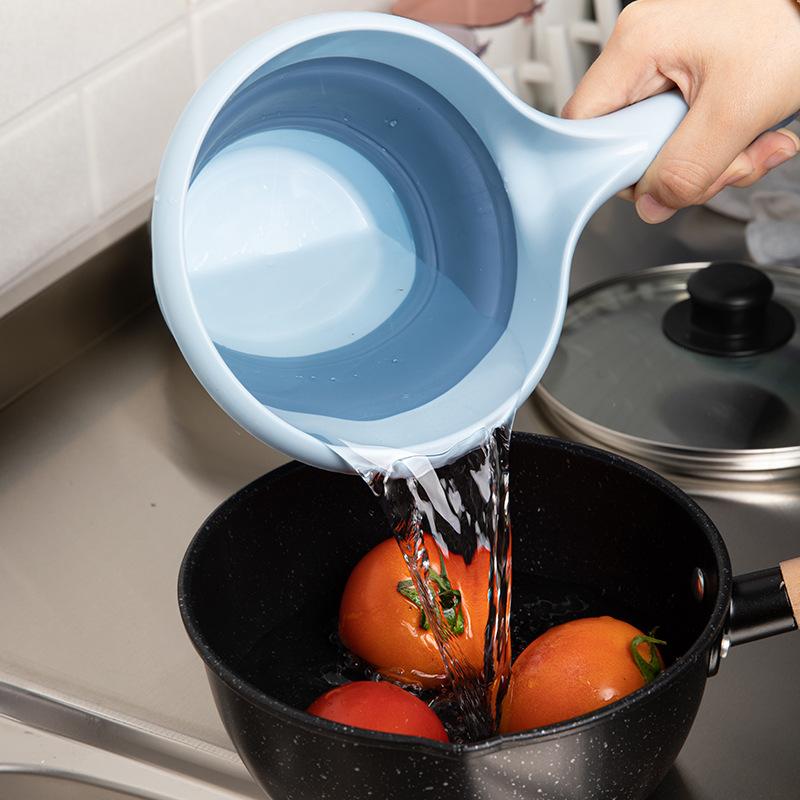 Muôi Múc Nước Bằng Nhựa Silicon Dày Dùng Một Lần Thời Trang Có Thể Gấp Gọn Cho Nhà Bếp Nhà Tắm