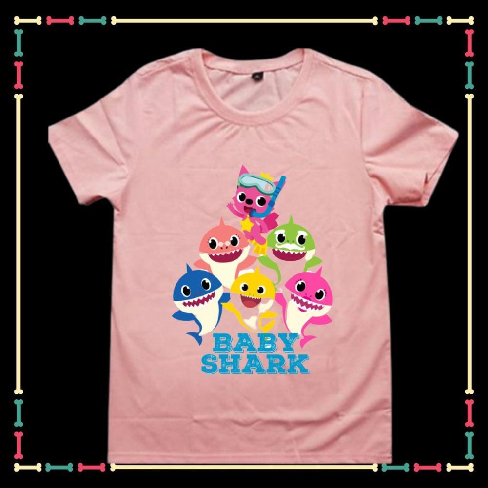 (SALE SỐC) ÁO THUN BÉ GÁI IN HÌNH BABY SHARK