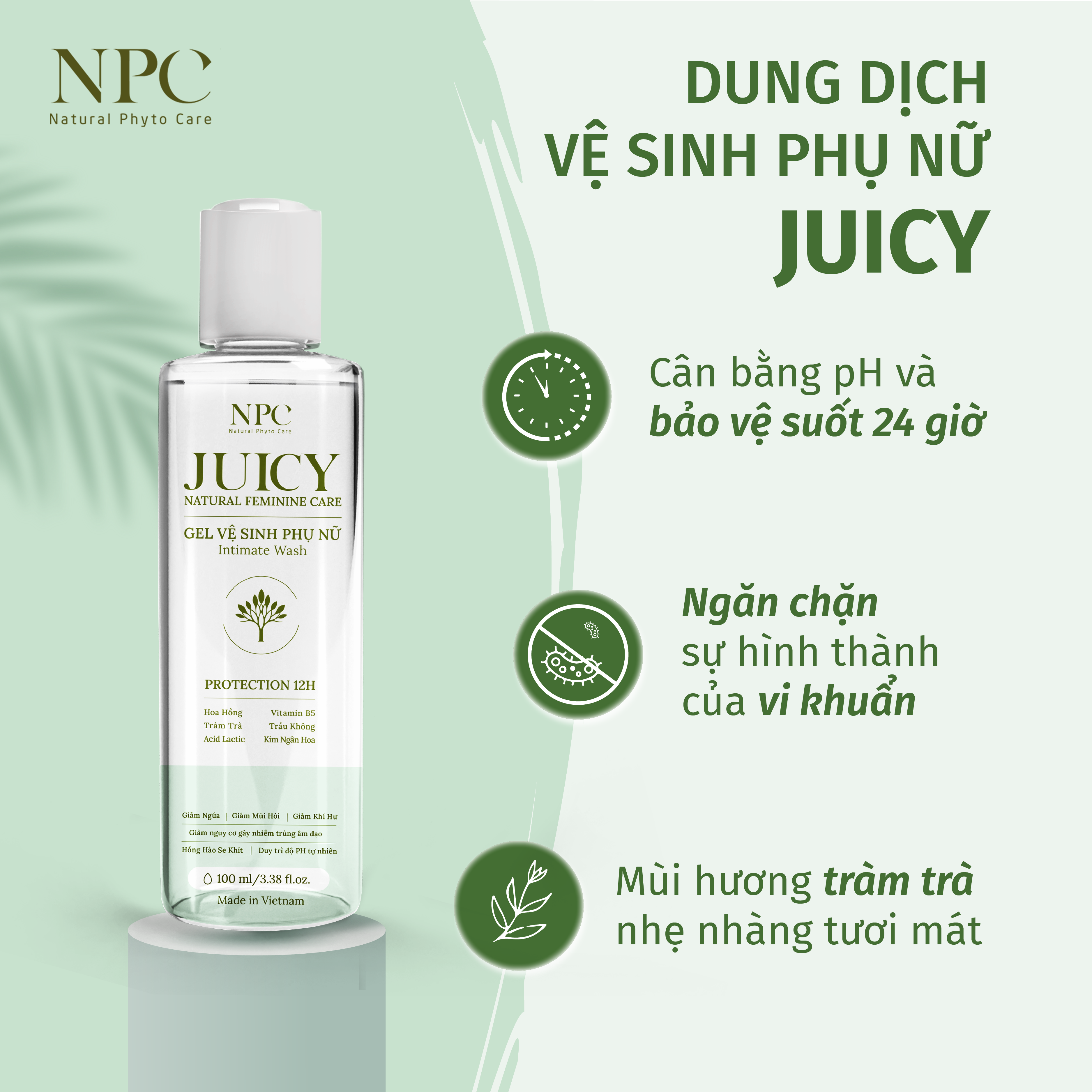 Gel vệ sinh phụ nữ Juicy chai 100ml tinh chất thiên nhiên