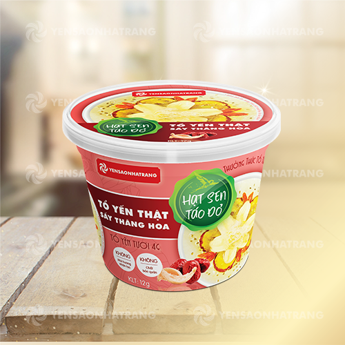 Set 6 Tổ Yến Ăn Liền Vị Hạt Sen Táo Đỏ - Bộ Hộp Quà Yến Sào Nha Trang
