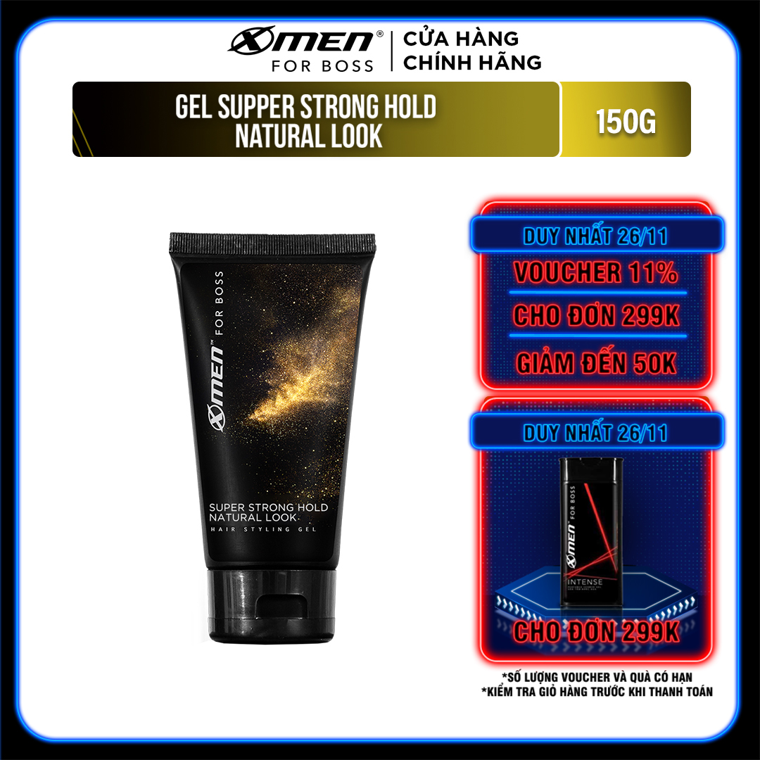 Keo vuốt tóc X-Men For Boss Gel Super Strong Hold Nature Look 150g