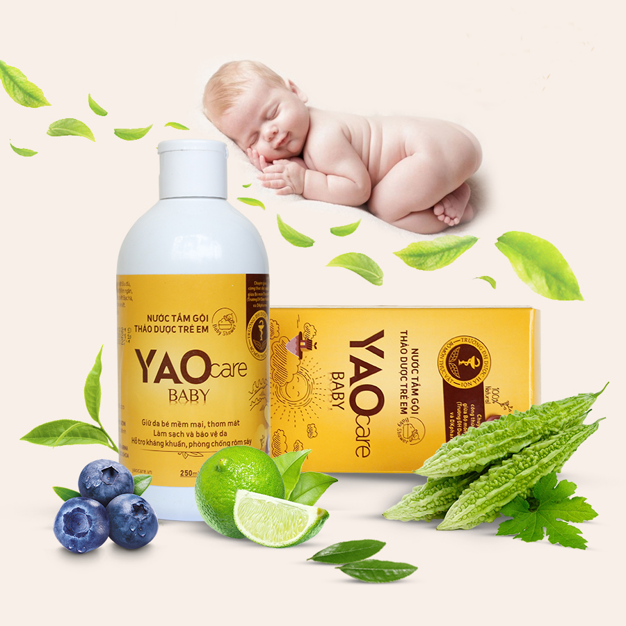 Sữa tắm cho bé chiết xuất thảo dược Yaocare baby 250ml - DK Pharma