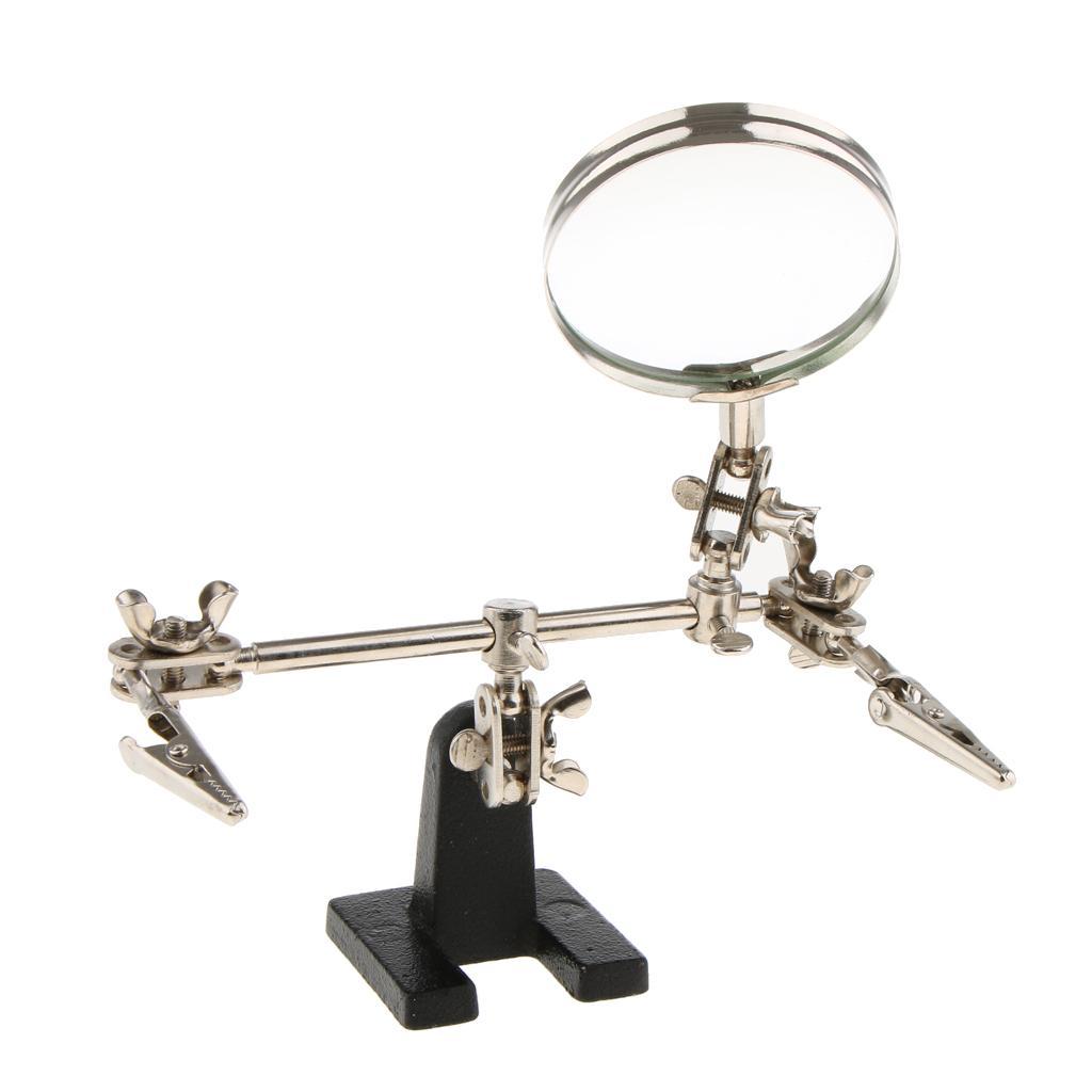 Helping Hand Magnifying Glass Tool Jewelry Stand Holder Soldering Clamp Tool