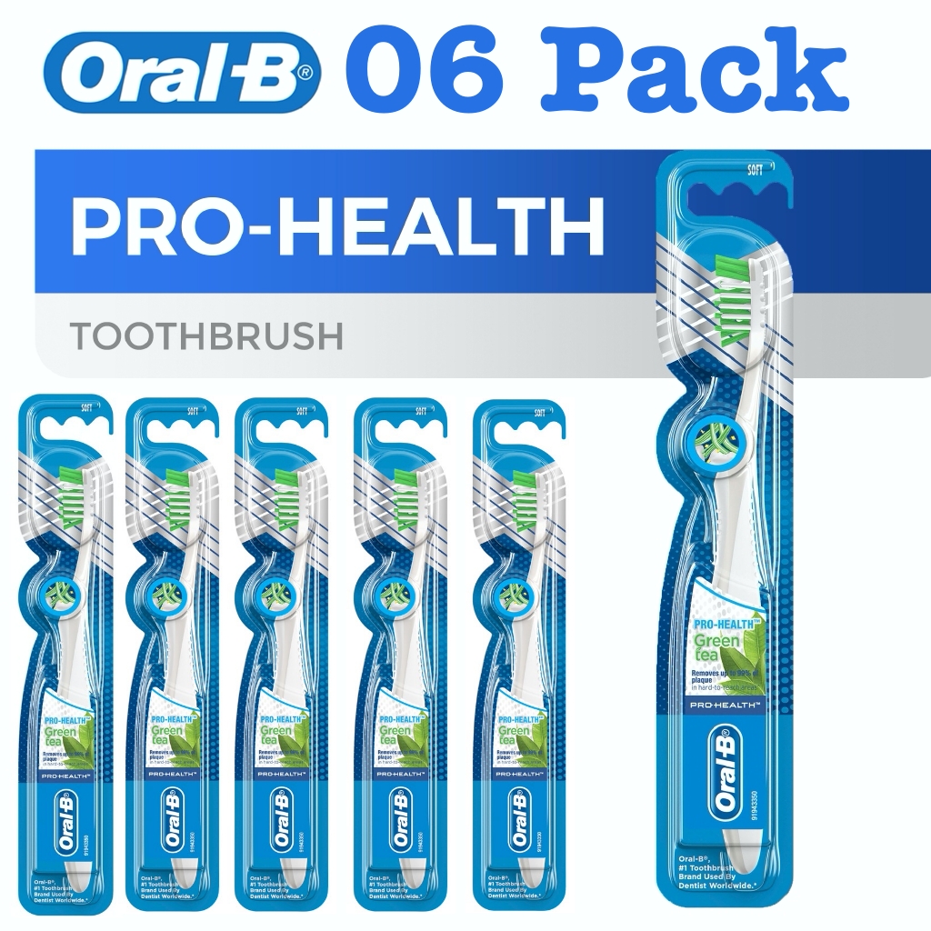Lốc 06 Bàn chải đánh răng Oral-B Pro-Health Greentea hàng nhập khẩu