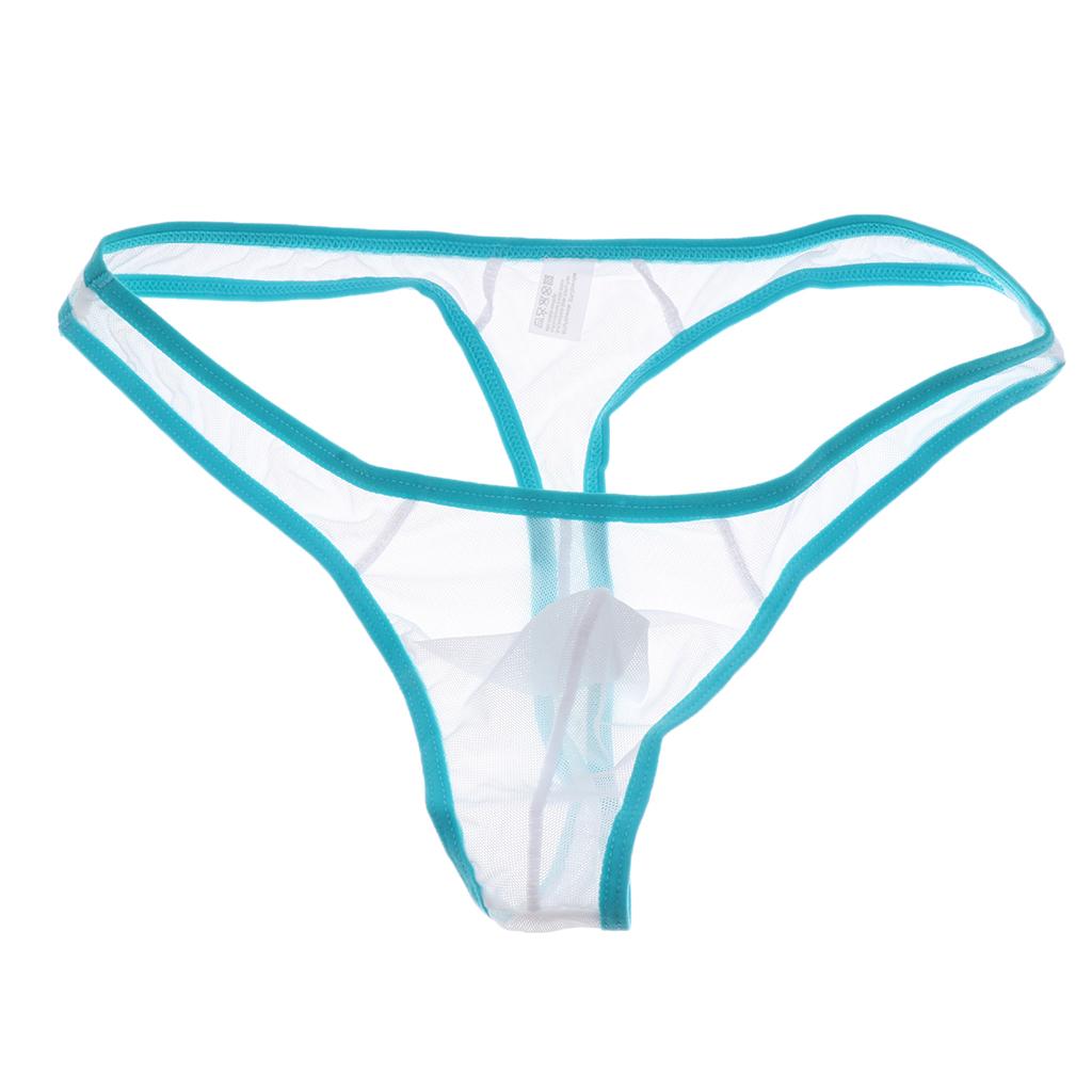 27-35inch Sexy Mens See-through Mesh Underwear Mesh Pouch Briefs Bikini Underpants
