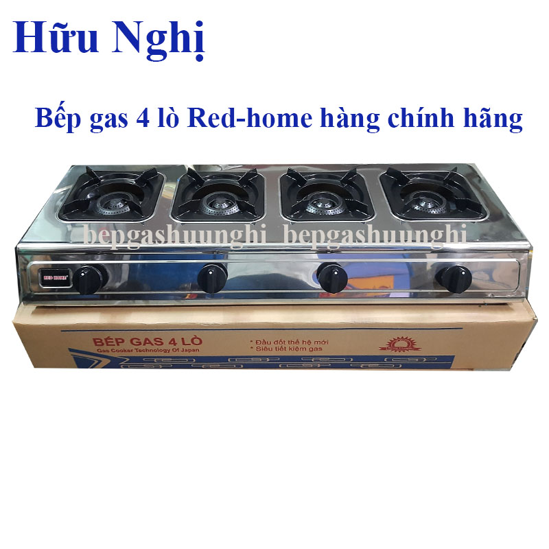 Bếp gas 4 lò Red-home TN-204 Hàng chính hãng