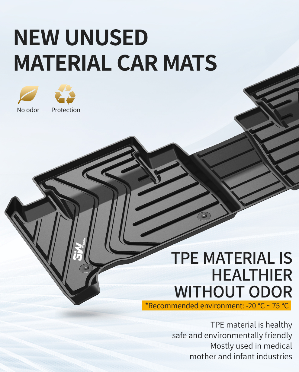 Thảm lót sàn xe ô tô Lexus GX 2012, đến nay chất liệu nhựa TPE đúc khuôn cao cấp,nhãn hiệu Macsim 3W... màu đen.