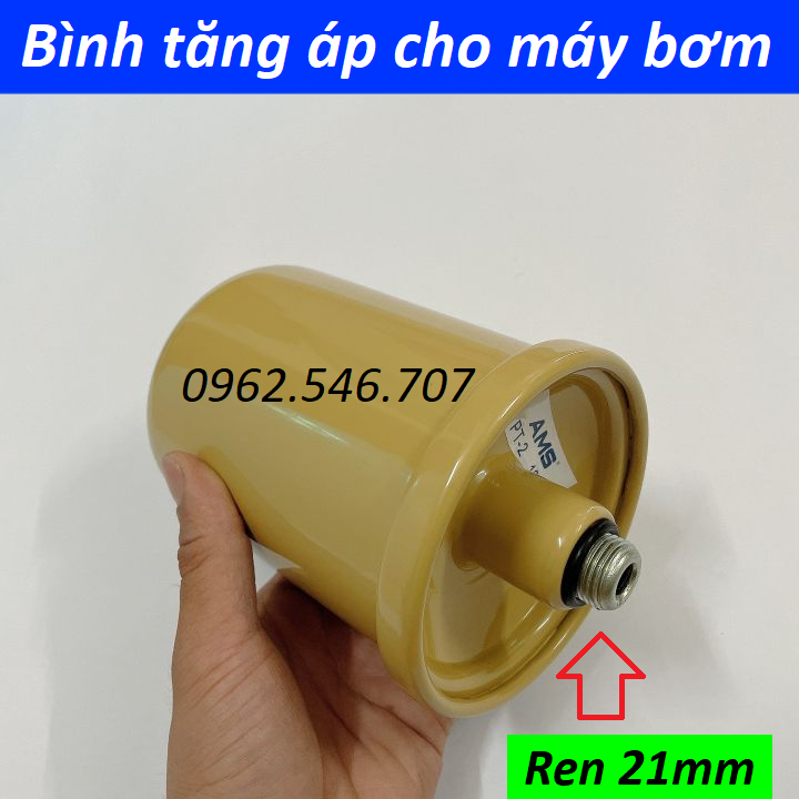 Bình tăng áp lực thay thế của máy bơm tăng áp, Chân Ren Thép 21mm