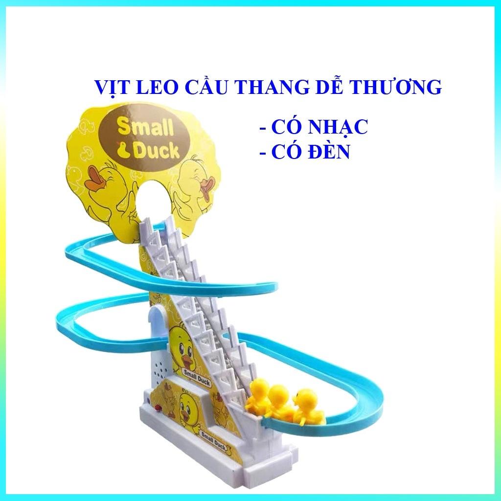 Bộ Đồ Chơi Vịt Leo Cầu Thang Điện Tử Phát Nhạc Vui Nhộn Dành Cho Bé