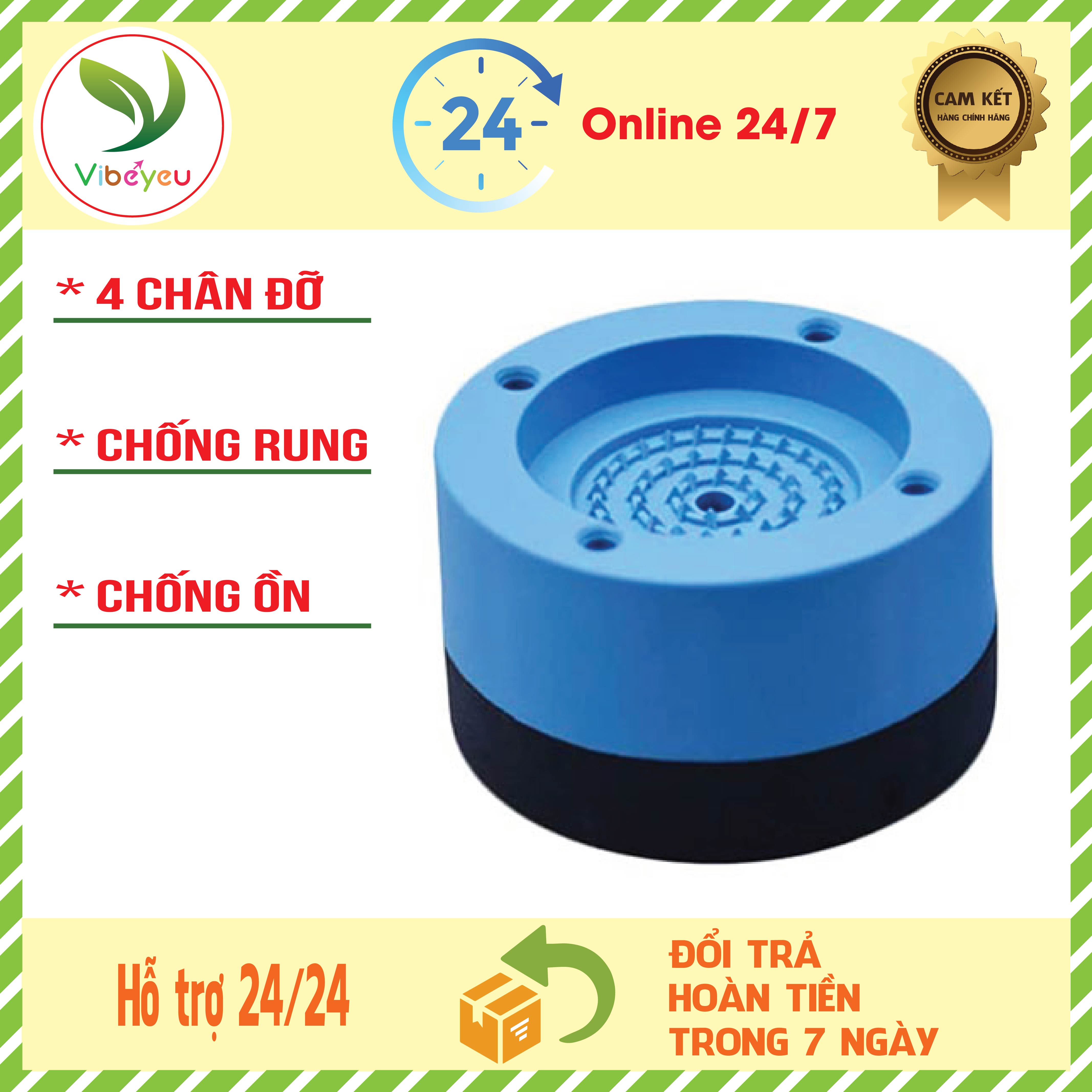 Combo 2 bộ chân máy giặt đa năng, chống rung, chống ồn, tăng chiều cao máy giặt, tủ lạnh