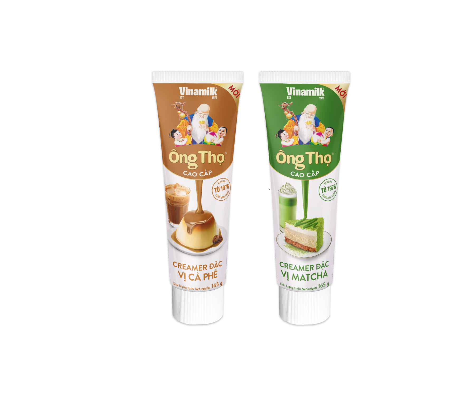 Bộ 10 Tuýp Sữa đặc Ông Thọ Vị Cà Phê - Vị Matcha Dạng Tuýp 165g