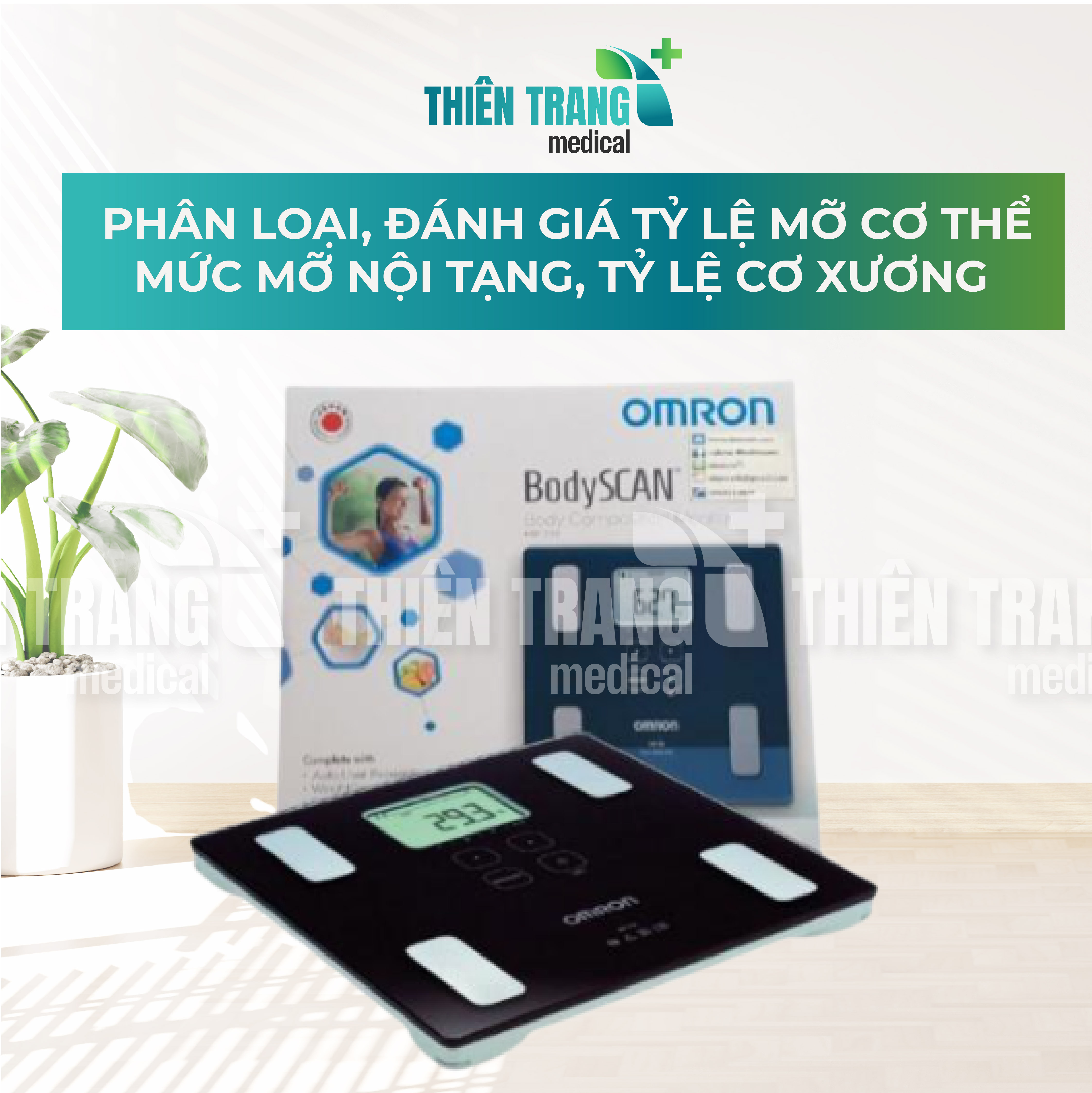 Máy đo thành phần, phân tích lượng mỡ cơ thể OMRON BodySCAN HBF-224 Thiên Trang Medical