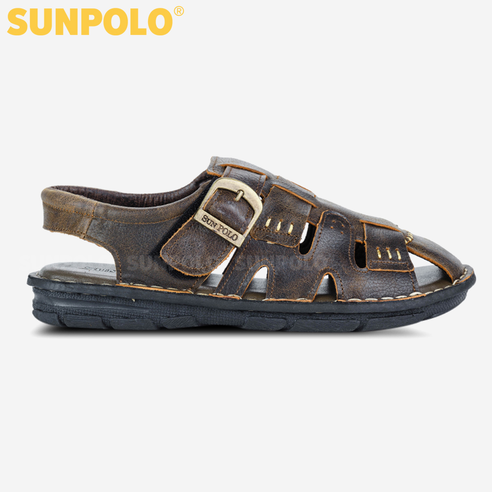 Giày Sandal Nam Da Bò Cao Cấp SUNPOLO SUSDA11