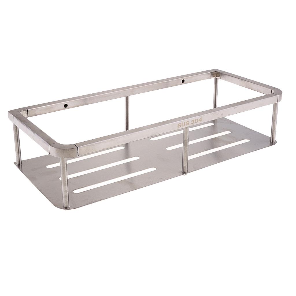 Wall Mounted Bathroom Shower Towel Soap Holder Storage Shelf Caddy #1 S