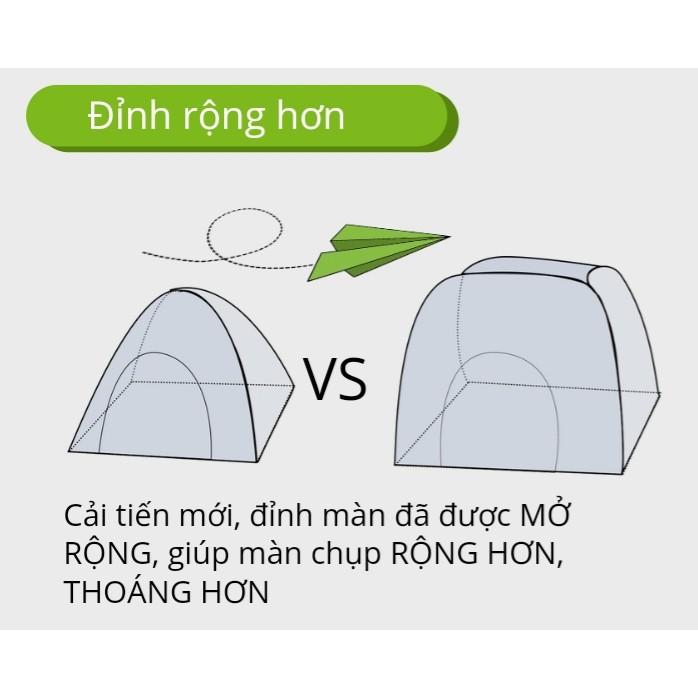 MÀN TỰ BUNG ĐỈNH VUÔNG TIẾN ĐẠT CÓ CHÂN VIỀN VẢI CAO CẤP