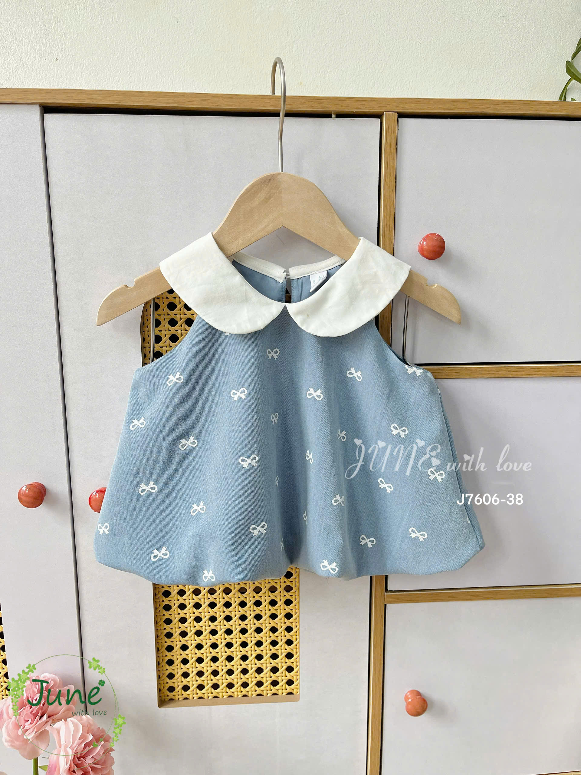 Set váy tiểu thư cho bé gái size 10-40kg hàng thiết kế cao cấp