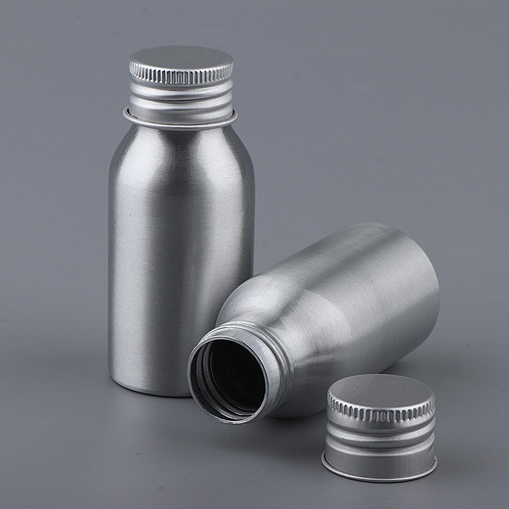 2x Travel Aluminum Refillable Makeup Bottle Liquid Empty Cosmetics Container