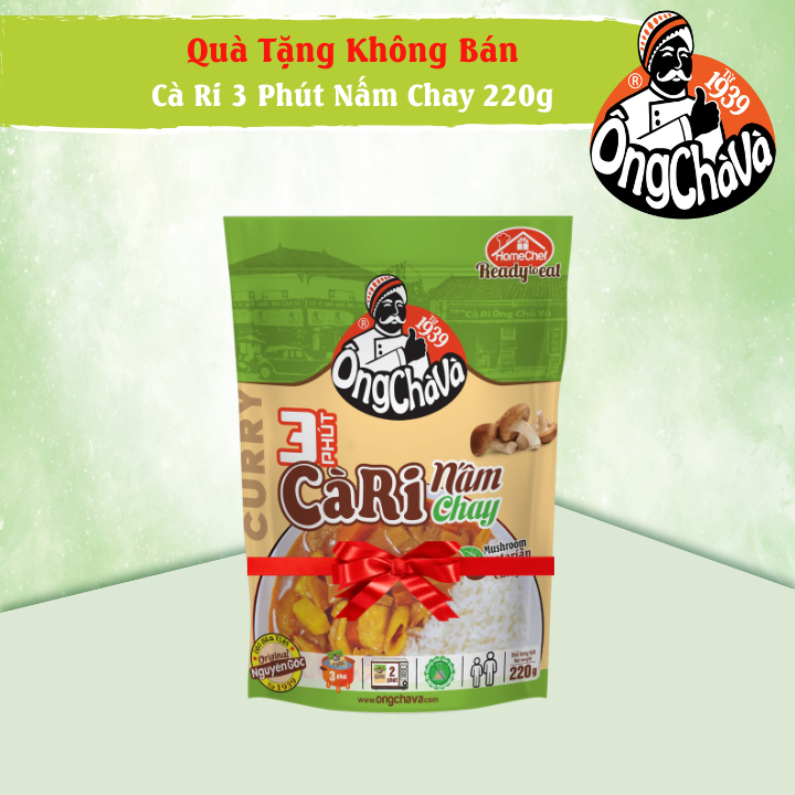 (Quà Tặng Không Bán) - Cà Ri 3 Phút Nấm Chay 220g