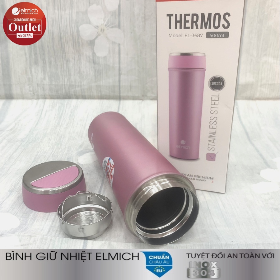 Bình Giữ Nhiệt Inox 304 Nóng 8h Lạnh 12h ELMICH El3687 500ml